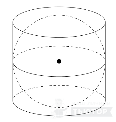 Шар вписан в цилиндр площадь полной поверхности